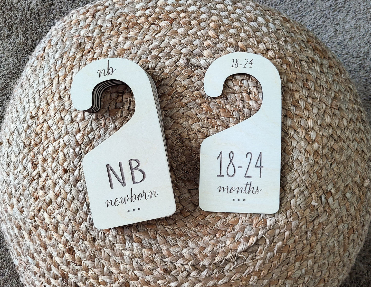 Baby clothes closet dividers, wooden baby gifts