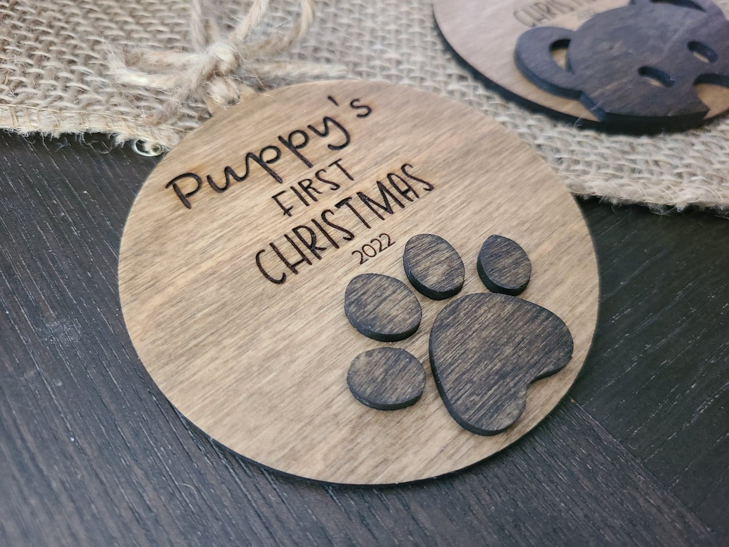 Baby's First Christmas | Puppy's First Christmas | Wooden Ornament