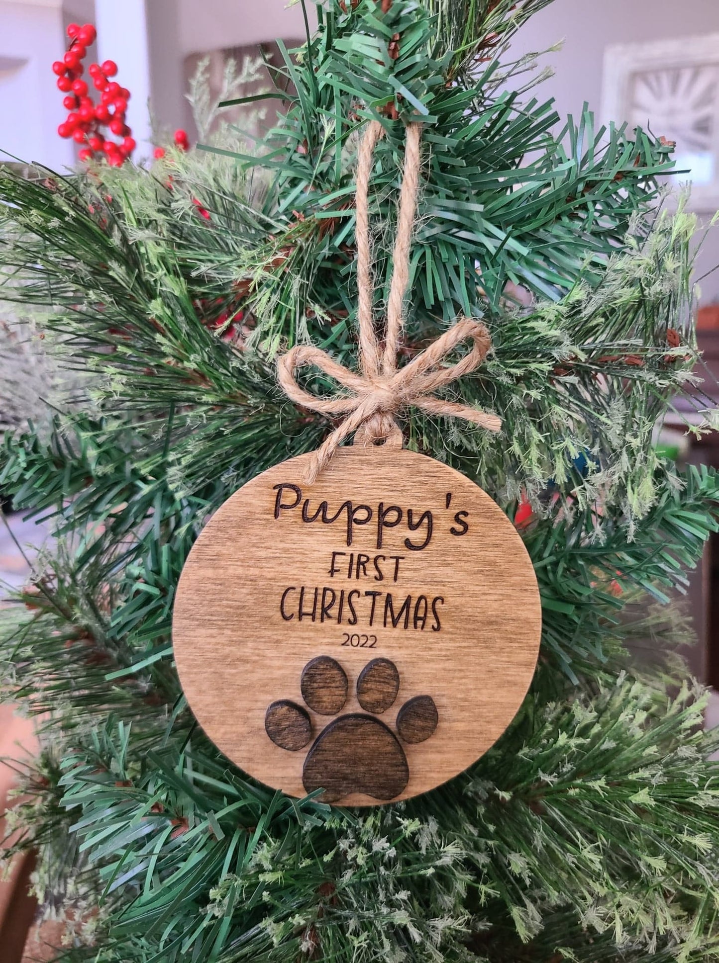 Baby's First Christmas | Puppy's First Christmas | Wooden Ornament